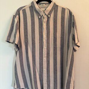 J Crew Linen Short Sleeve Button Down Shirt